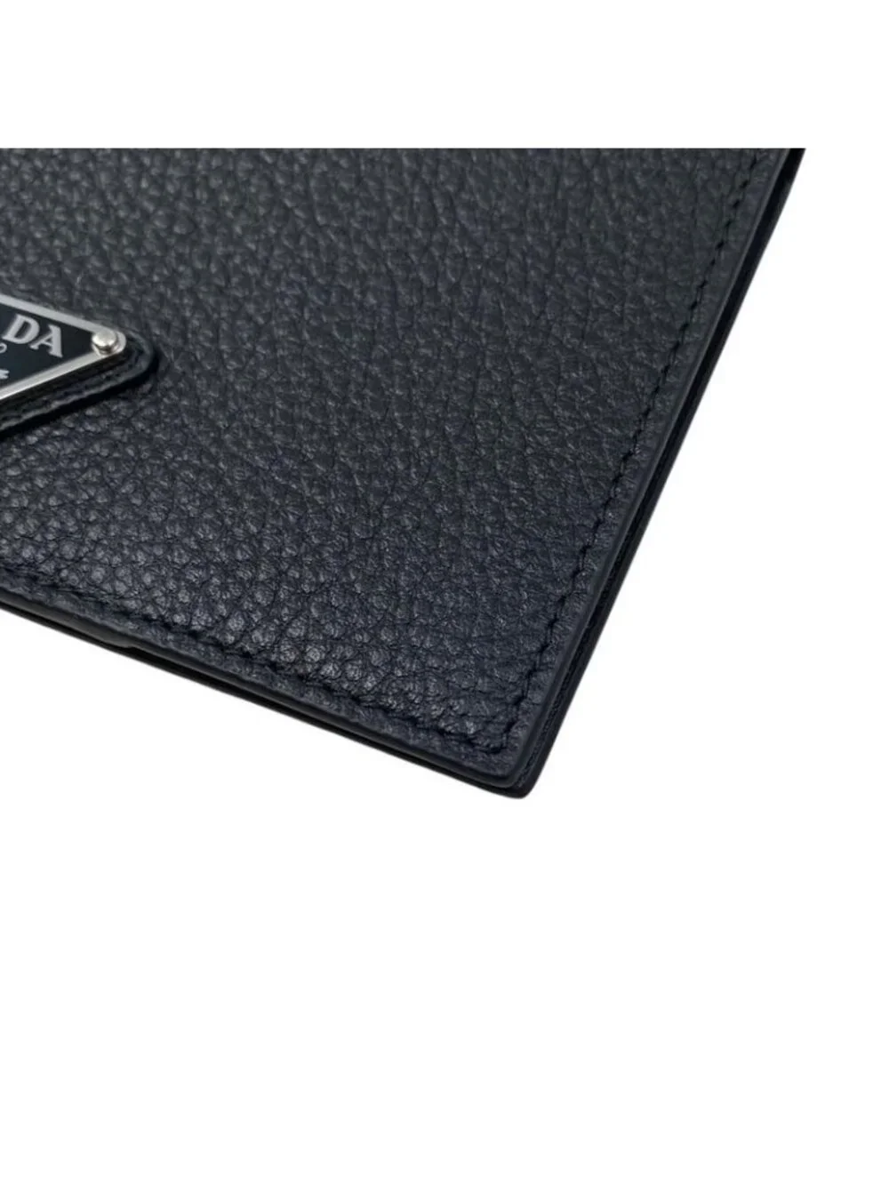 Prada Card Case Passport Calf Leather Triangle Logo - Picture 4 of 9